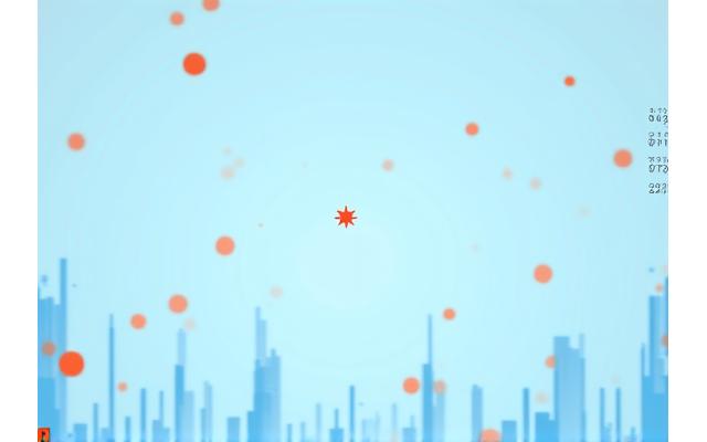 Schermata di un gioco di attenzione con oggetti che appaiono e scompaiono rapidamente