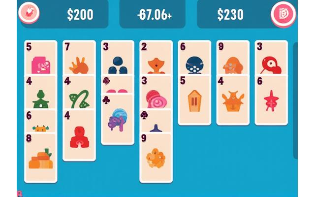 Schermata di un gioco di memoria visiva con carte capovolte e icone colorate