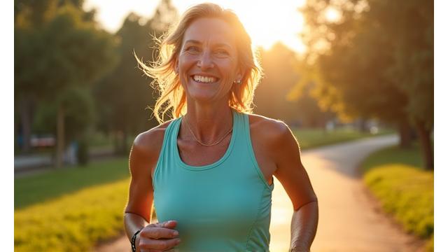 Donna che si allena all'aperto