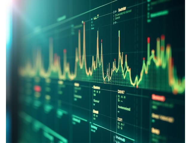 Interfaccia digitale che mostra grafici di tendenza della salute con punti di allerta predittivi e suggerimenti per azioni preventive.