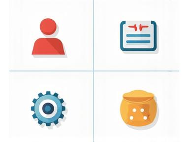 Illustrazione di una tabella dati con icone che rappresentano diverse categorie di dati come nome, età, salute e attività.