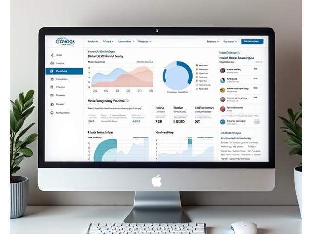 Un'interfaccia utente di una dashboard di monitoraggio del benessere su un computer, con grafici chiari dei progressi del bio-marker, foto di progresso settimanali e indicatori di obiettivi, usando i colori del brand di Cronos Vita.