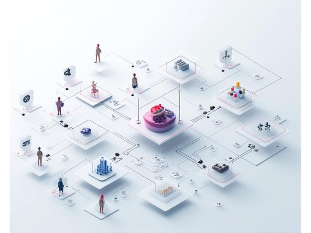 Diagramma di flusso interattivo di un processo di valutazione personalizzata per il benessere che mostra 7 dimensioni analizzate (biometrici, stile di vita, obiettivi, preferenze) e come interagiscono per generare raccomandazioni. Colori brillanti che richiamano il brand di Cronos Vita.